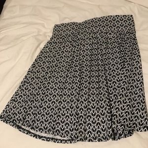 Lane Bryant black and white print skater skirt